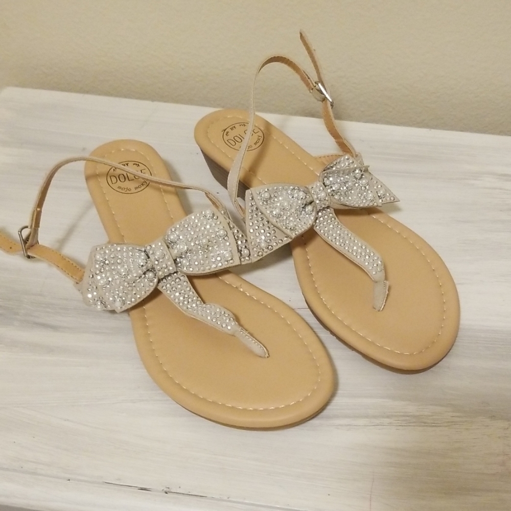 NEW pearl studded sandals